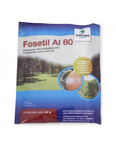 Sipcam Jardin Fosetil-AL 80 Sobre 40gr (Fungicida Mildius-Phytophthora) Fosetil 80% p/p - Imagen 1