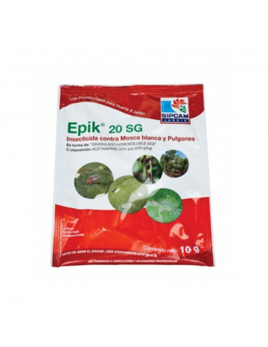 Sipcam Jardin Epik 20SG Sobre 10gr (Mosca Blanca-Pulgón) Acetamiprid 20% p/p - Imagen 1