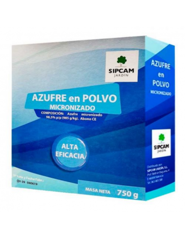 Sipcam Jardin Azufre en Polvo Micronizado 750gr - 98,5% DP - Imagen 1