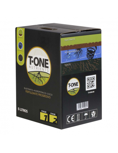 T-One Nutrients Fertilizante Progresivo Fases 1-2 Bag in Box - Imagen 1