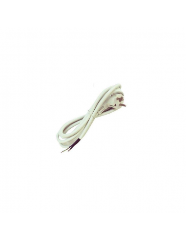 Cable Blanco + Clavija Injectada 3x1.5mm  2m - Imagen 1