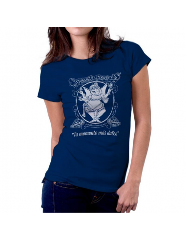 Camiseta Mujer Logo Slogan Azul - Imagen 1